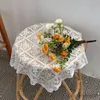 Nappe de table en dentelle tricotée de style européen, rectangulaire, pour meuble TV, cache-poussière, décoration de bureau vintage pour chambre R230605