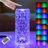 20 Pçs 3/16 Cores Led Cristal Rosa Mesa Candeeiro Noite Diamante Luz Atmosfera USB Recarregável Mesa Festa Decoração Romântica Iluminação