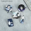 Pins Broches Broche de desenhos animados personalidade requintada cara legal baleia astronauta série drift forma de garrafa broche crachá T230605