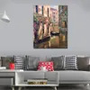Arte em tela feita à mão para decoração de sala de estar tarde bate-papo Sung Kim pintura paisagem realista linda