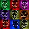 Halloween LED Mask Purge Masks Election Mascara Costume DJ Party Light Up Masks Glow In Dark 10 Colors To Choose C59