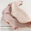 Bibs Cloths Baby feeding 360 degree 6-layer cotton Petal print Saliva towel Neonatal soft Burp fabric baby bib G220605