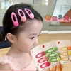 Hair Accessories 3PCS Fabric Ball Hollowed Out Oval Hairpins 5CM Girls Cute Pink Green Clip Summer Simple Bangs Barrettes Sweet Headwear