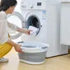 Zlewki łazienkowe składane plastikowe łyżki domowe produkty łazienkowe duże pranie ubrań do przechowywania kemping kemping na zewnątrz przenośne wiadra 230605