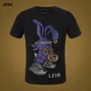 PP Men's T-shirt Summer rhinestone Short Sleeve Round Neck shirt tee Skulls Print Tops Streetwear M-xxxL 2094