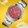 Gold Watch Fashion Trend Table Machinery Automatisk 2813 Movement Rostless Steel Strap 41mm 36mm Dial Waterproof Gift Montres Waterproof Smooth Bezel Pink Dial