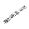 Jawoder Watchband 22mm 24mm Full polerat rostfritt stål Watch Band Rem armband Tillbehör Silveradapter för Superocean251C