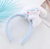 INS Fashion Kuromi Style Hair Sticks Handmade Plush Melody Cinnamoroll Design Washing Face Girl Kids Accessories