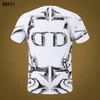 Филипп простая футболка PP Mens Designer Tshirts Brand Clothing Мужская страза График-футболка с печено