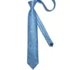 Бабочка мода светло -голубой шелк шелк для мужчин 8 см. Свадебная свадебная галстук набор платка платка заполотки.