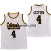 MI08 Nieuwe 2020 Colorado State Basketball Jersey NCAA College 4 Isaiah Stevens White All gestikte en borduurgrootte S-3XL