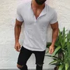 T-shirt da uomo Summer Fashion Slim scollo a V manica corta Muscle Tee T-shirt Casual Fit Top Causale Uomo Pullover Solid T-shirt Top Abbigliamento