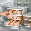 Storage Bottles Drawer Type Egg Organizer With Detachable Tray Stackable Refrigerator Eggs Container Kitchen Dumplings Food Box