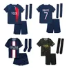 PSGS Soccer Jerseys 23 24 KITY ZESTAWY PIĘCEJ PARKOWE MBAPPE HAKIMI MARQUINHOS VERRATTI MAILLOT DE FOOT PSGS Baby Shirt