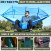 Portaledges Camping Hammock With Mosquito Net Double Travel Hammock With Tree Straps 51 Loops Can Hold 300kg for Hiking Climb Backpacking 230603