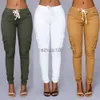 Женские брюки Capris Elastic Sexy Sexy Skinny Pencil Jeans для женщин черные джинсы с высокой талией женщина Y2K уличная одежда для джинсовых штанов грузовые джинсы брюки Lings J230605