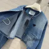 2023 Veste Femme Manteau Court Designer Célèbre Marque Mode Femme Veste courte en jean Casual Veste en jean à manches longues Rue vêtements décontractés