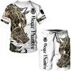 Tute da uomo Estate uomo tatuaggio animale bianco maniche corte leone 3D stampato O-collo T-shirt e pantaloncini set abbigliamento sportivo casual P230605 buono