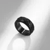 Demon Eye titanium stalen heren vintage ring, draaibare decompressiering