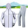 Outdoor Shirts New Clothes Fishing Shirt Jacket Ice Silk Quick Dry Sports Clothing Sun Protection Face Neck Anti-uv Breathable Fishing Hooded J230605