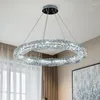 Lampadari Lampade a sospensione Modern Restaurant Light Luxury Fashion Atmosphere Crystal Designer Creative Dining Table Bar Long Lamp Chandelier