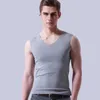 Camisetas sin mangas para hombre, camiseta interior sin mangas sin costuras, camisetas de Fitness para hombre, chaleco de entrenamiento de culturismo para hombre, camisola con cuello en V de salida de fábrica