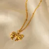 Chains Online Celebrity Ins Wind 18K Gold-plated Stainless Steel Bead Chain Butterfly Pendant Necklace Trend Joker Jewelry