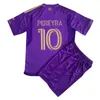 Topstees 2023 Orlando City SC Kara Kids Kit Soccer Jerseys Pereyra Ojeda Jansson Enrique F. Torres Angulo Hem Vit målvakt Barn