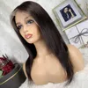 Perucas de cabelo humano Remy brasileiras retas em polegadas para mulheres 13X4 peruca frontal pré-depilada frontal