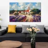 Decoratieve Franse kunst verzamelen lavendel Brent Heighton schilderij handgemaakte moderne canvas kunstwerken voor restaurant hotel decor