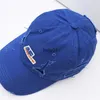 Koreansk adererror mode hatt ae oregelbundet hål klippt baseball mössa fashionabla mössa