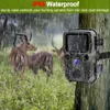 Jaktkameror Mini Trail Game Camera Night Vision 1080p 12MP Vattentät utomhus vilda PO -fällor med IR -lysdioder upp till 65ft 230603