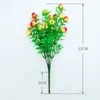 Dekorativa blommor rikedom Lucky Silk Simulated Plastic Artificial Flower Festival Party Home Decor Accessories lycka till fruktträd