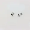 Stud Earrings ZFSILVER 925 Sterling Silver Cute Black Gule Butterfly Screw Ball Earring For Women Charm Jewelry Accessories Gifts