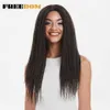Siyah kadınlar için 26 inç sentetik dantel peruklar tığ işi örgüler bükülme Dread faux locs saç modeli uzun peruklar 230524