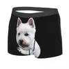 Caleçon mâle Cool West Highland White Terrier chien sous-vêtements mignon Westie Boxer slips hommes Stretch Shorts culottes