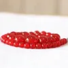 Подвесные ожерелья 6-14 мм изысканный натуральный натуральный красные нечестивые каменные каменные халцедония
