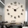 Wall Clocks Simple Sofa Silent Clock DIY Bedroom Creative Digital Decoration Sticker