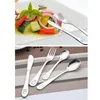 Dinnerware Sets 4pcs / Set Utensils Fork Knife Teaspoon Spoon Baby Feeding Children Learning Habit Kids Stainless Steel Cutlery