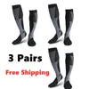 Sports Socks 367 Par Compression Socks Women Män 30 mmHg Bekväm anti -trötthet Athletic Nylon Nursing Sport Running Stockings 230603