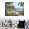 Современный морской пейзаж Canvas Wall Art Island Champel Sell Kim Painting РУКА