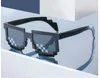 Lunettes de soleil drôles vie lunettes de soleil Pixel noir rétro Gamer Robot lunettes de soleil fête d'anniversaire lunettes Vintage lunettes