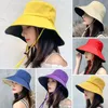 Cappelli a tesa larga da donna tinta unita protezione solare anti-uv protezione solare estiva da donna protezione esterna