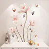 Adesivos de parede 11270CM PVC removível 3D flor borboleta adesivo colorido para sala de estar quarto banheiro casa embelezar decoração 230603