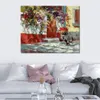 Handgemaakte Scenic Cityscape Canvas Art Kippen die de weg overstaken Brent Heighton Schilderij Artwork Modern Office Loft Decor