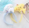 INS Fashion Kuromi Style Hair Sticks Handmade Plush Melody Cinnamoroll Design Washing Face Girl Kids Accessories