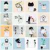 Funny Switch Stickers For Kids Room Livingroom Bedroom Home Decoration 3d Vinyl Wall Decal Diy Cartoon Animal Cat Dog Mural Art