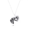 Chaînes 925 Sterling Silver Love Locket Collier Collier Coeur Pendentifs Colliers Pour Femmes Cadeau Fine Jewelry Berloques