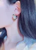 Créateur de mode de luxe boucles d'oreilles de déclaration de perles de pierres précieuses pour femmes filles avec diamant post argent superbe bijoux de style chic ins simples