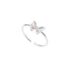 Pierścienie klastra Koreańskie lśniące motyl regulowane otwarcie palca wskazującego dla kobiet elegancki cyrkon Cool Crystal Party Prezent biżuterii